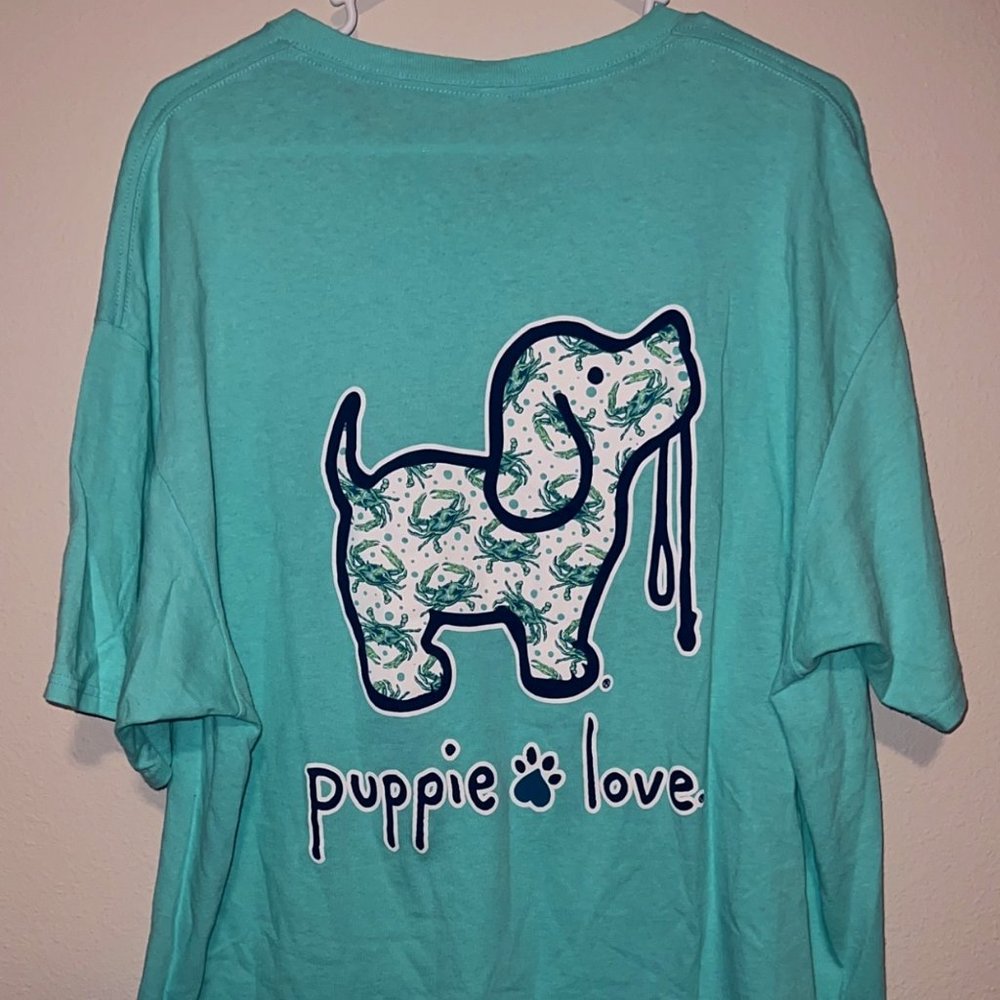 Teal XXL Puppy Love T Shirt ( Like New )